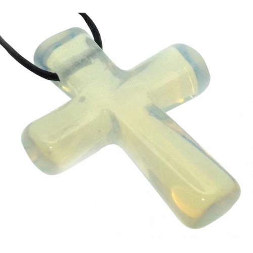 Opalite Gemstone Cross Pendant